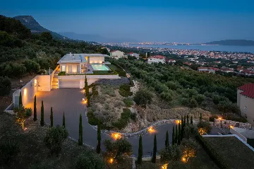 Contemporary Villa Retreat with Heated Pool in Kaštel Stari