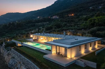 Contemporary Villa Retreat with Heated Pool in Kaštel Stari