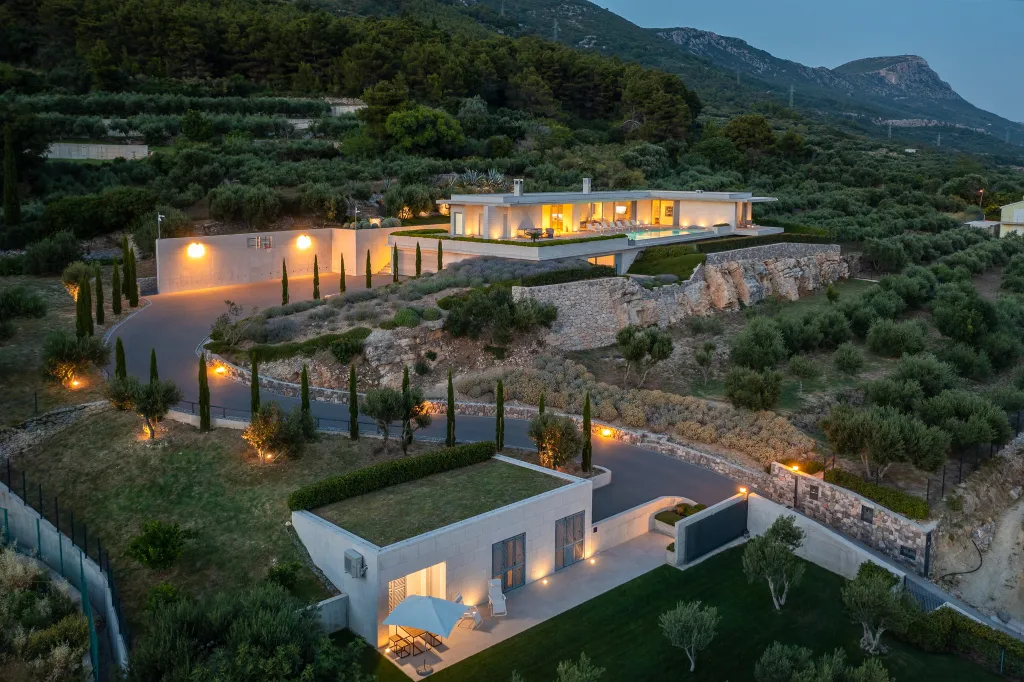 Contemporary Villa Retreat with Heated Pool in Kaštel Stari