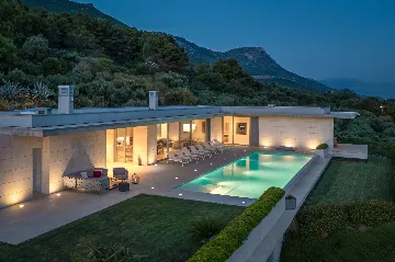 Contemporary Villa Retreat with Heated Pool in Kaštel Stari