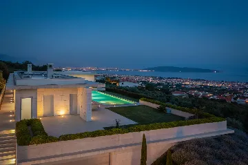 Contemporary Villa Retreat with Heated Pool in Kaštel Stari