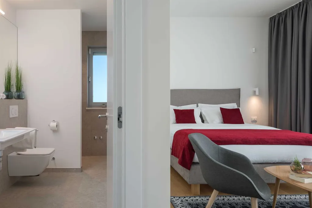 Contemporary Villa Retreat with Heated Pool in Kaštel Stari