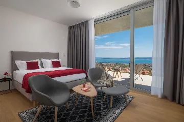 Contemporary Villa Retreat with Heated Pool in Kaštel Stari