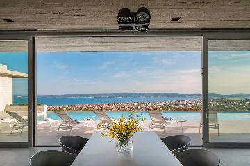 Contemporary Villa Retreat with Heated Pool in Kaštel Stari
