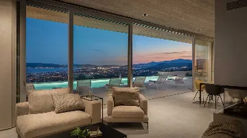 Contemporary Villa Retreat with Heated Pool in Kaštel Stari