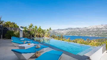 Exclusive Seaside Villa with 2 Pools in Korcula