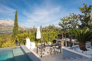 Exclusive Seaside Villa with 2 Pools in Korcula