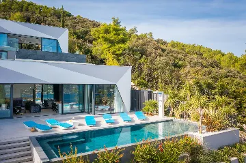 Exclusive Seaside Villa with 2 Pools in Korcula