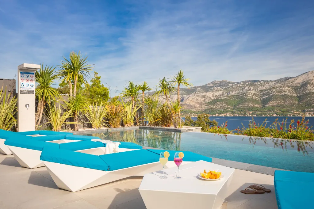 Exclusive Seaside Villa with 2 Pools in Korcula