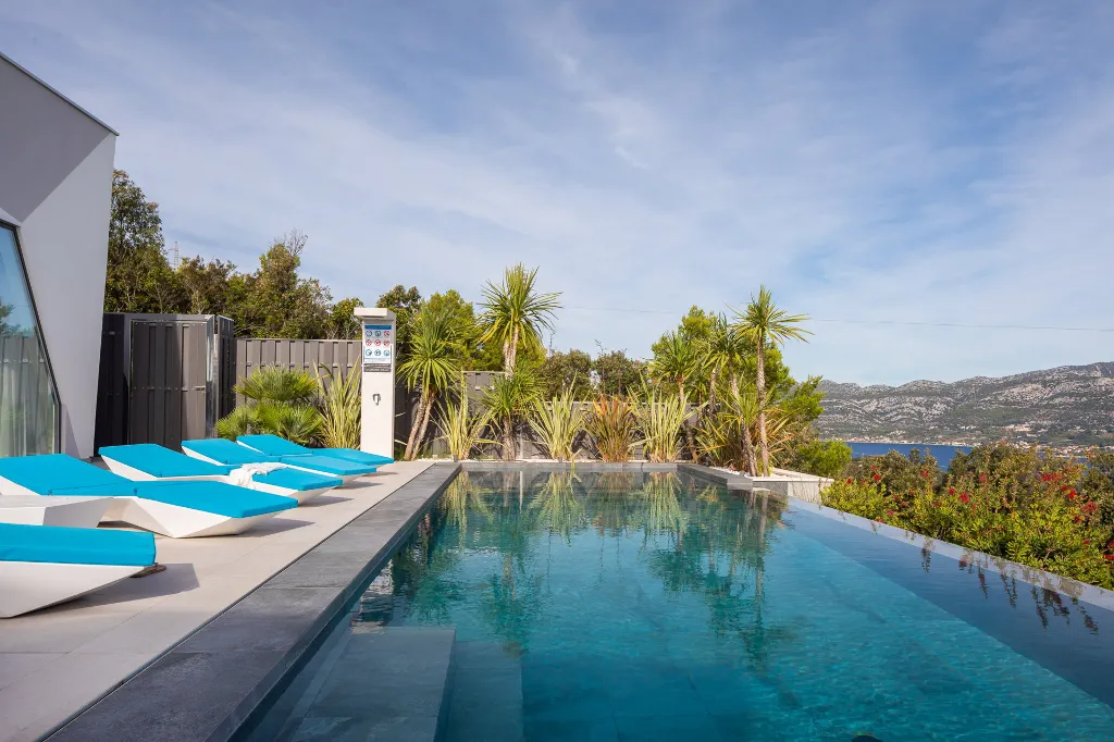 Exclusive Seaside Villa with 2 Pools in Korcula