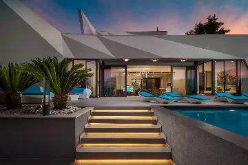 Exclusive Seaside Villa with 2 Pools in Korcula