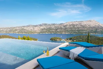 Exclusive Seaside Villa with 2 Pools in Korcula