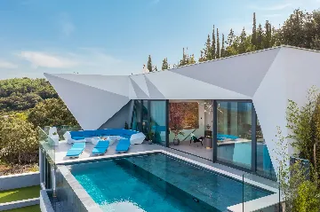 Exclusive Seaside Villa with 2 Pools in Korcula