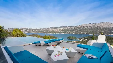 Exclusive Seaside Villa with 2 Pools in Korcula
