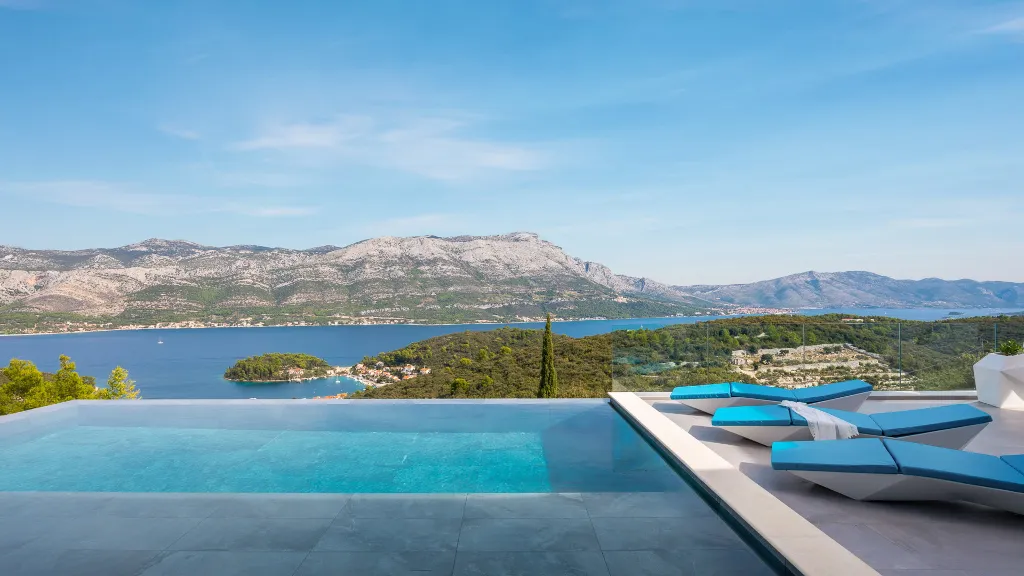 Exclusive Seaside Villa with 2 Pools in Korcula