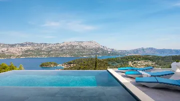 Exclusive Seaside Villa with 2 Pools in Korcula