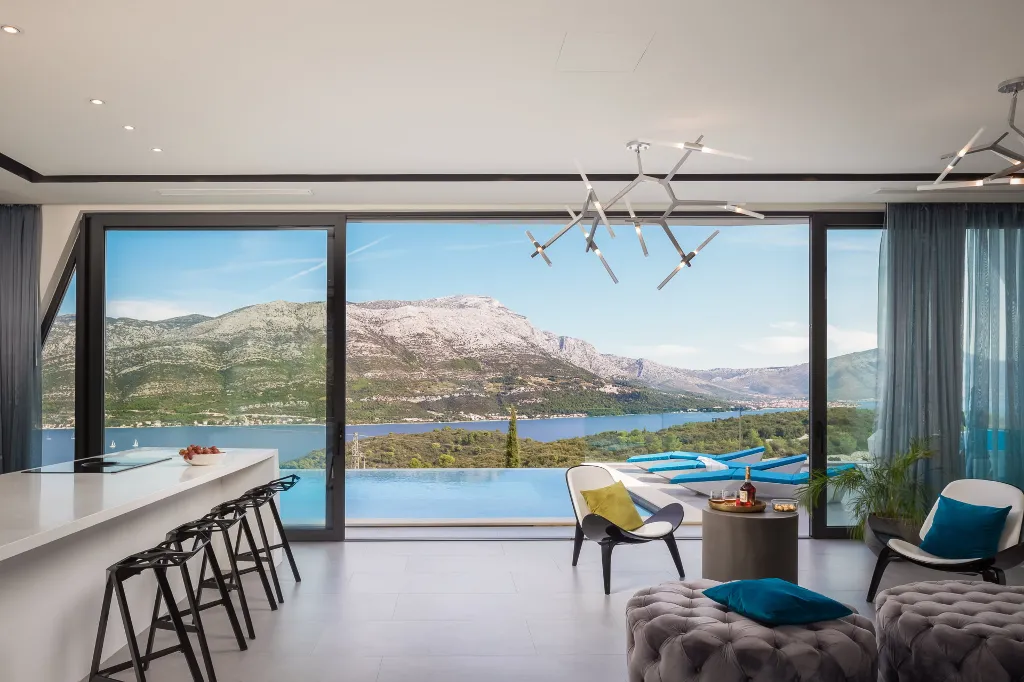 Exclusive Seaside Villa with 2 Pools in Korcula