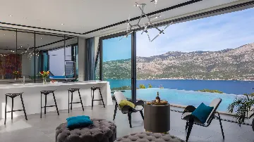Exclusive Seaside Villa with 2 Pools in Korcula