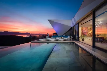 Exclusive Seaside Villa with 2 Pools in Korcula