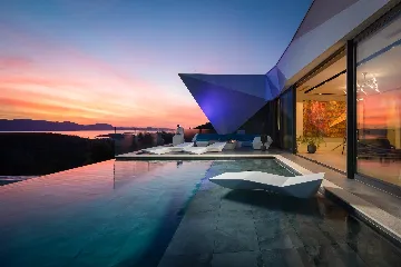 Exclusive Seaside Villa with 2 Pools in Korcula