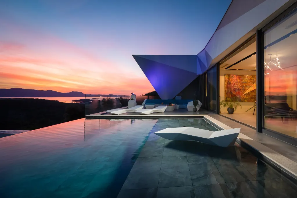 Exclusive Seaside Villa with 2 Pools in Korcula