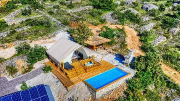 Private Pool Bungalow for Two in Murter