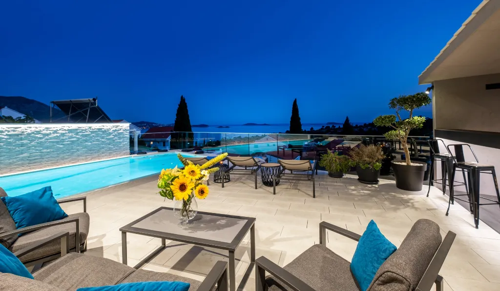 Contemporary Villa with Heated Pool in Mlini