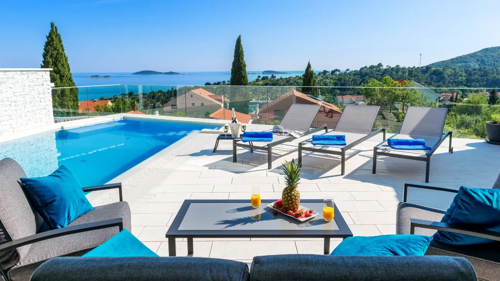 Contemporary Villa with Heated Pool in Mlini