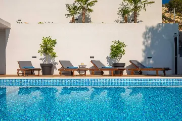 Contemporary Beachfront Villa with Pool, Marina