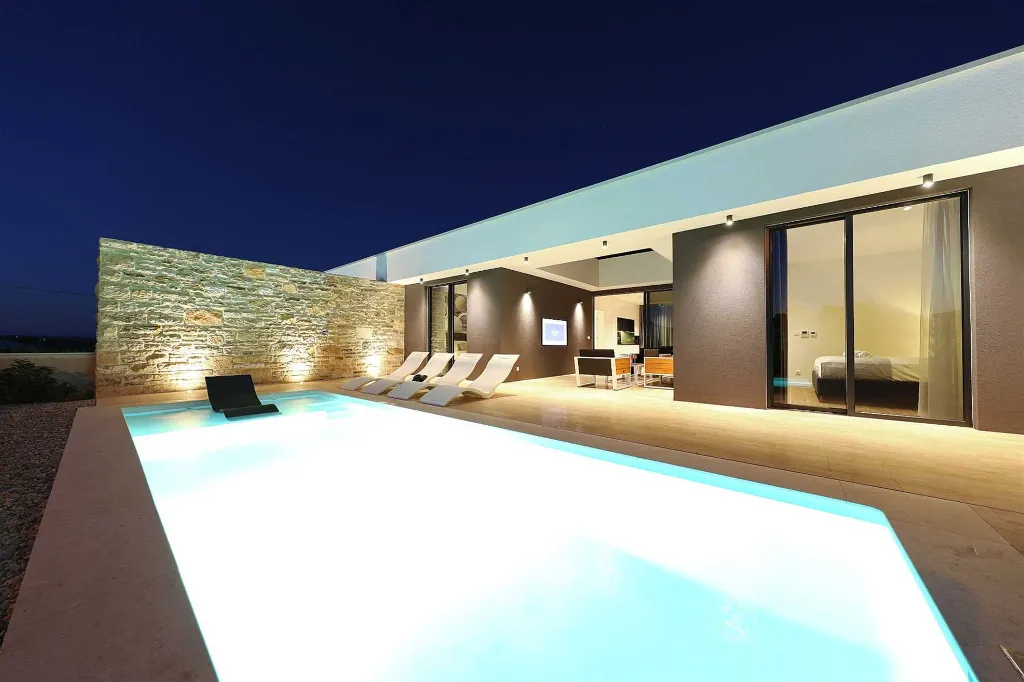 Modern Poolside Villa Stay in Kraj, Croatia