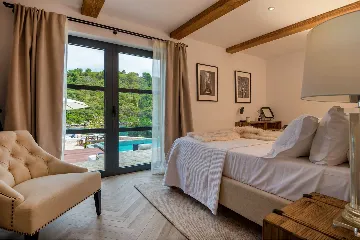 Modern 4-Bedroom Seaside Villa Žrnovo with Pool