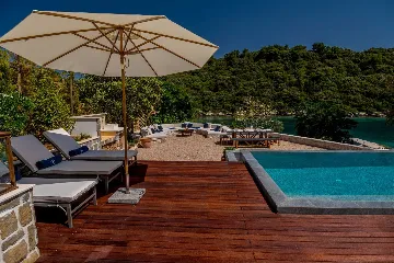 Modern 4-Bedroom Seaside Villa Žrnovo with Pool