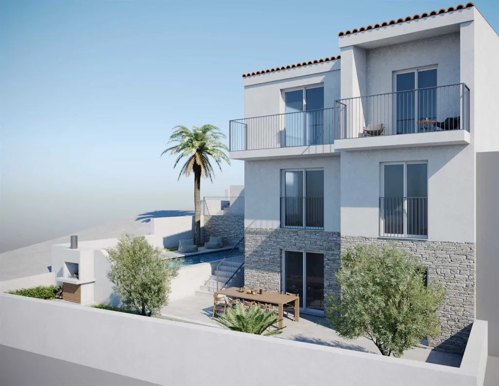 Modern Seaside Villa with Heated Pool in Rogoznica