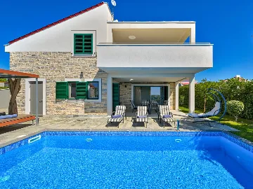 Modern Family Villa with Private Pool in Novalja