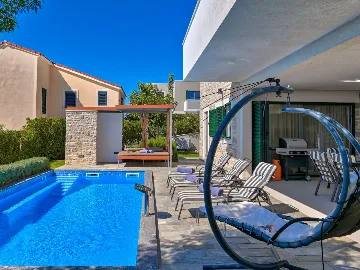 Modern Family Villa with Private Pool in Novalja