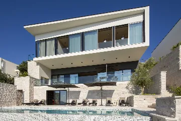 Grand Twin Villa Retreat with Pools in Orašac, Dubrovnik