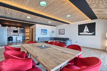 Spacious Beachfront Villa with Pool in Murter