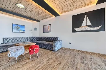 Spacious Beachfront Villa with Pool in Murter