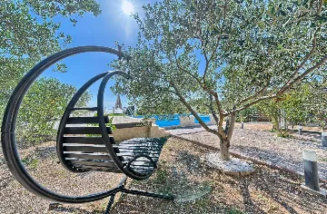 Spacious Beachfront Villa with Pool in Murter