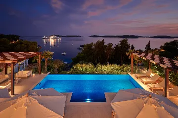 Seafront Villa Retreat with Pool in Hvar