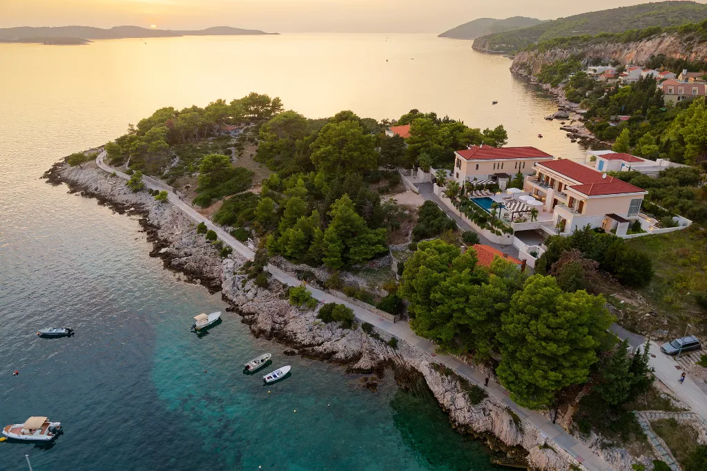 Seafront Villa Retreat with Pool in Hvar