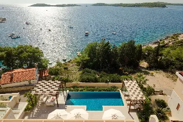 Seafront Villa Retreat with Pool in Hvar