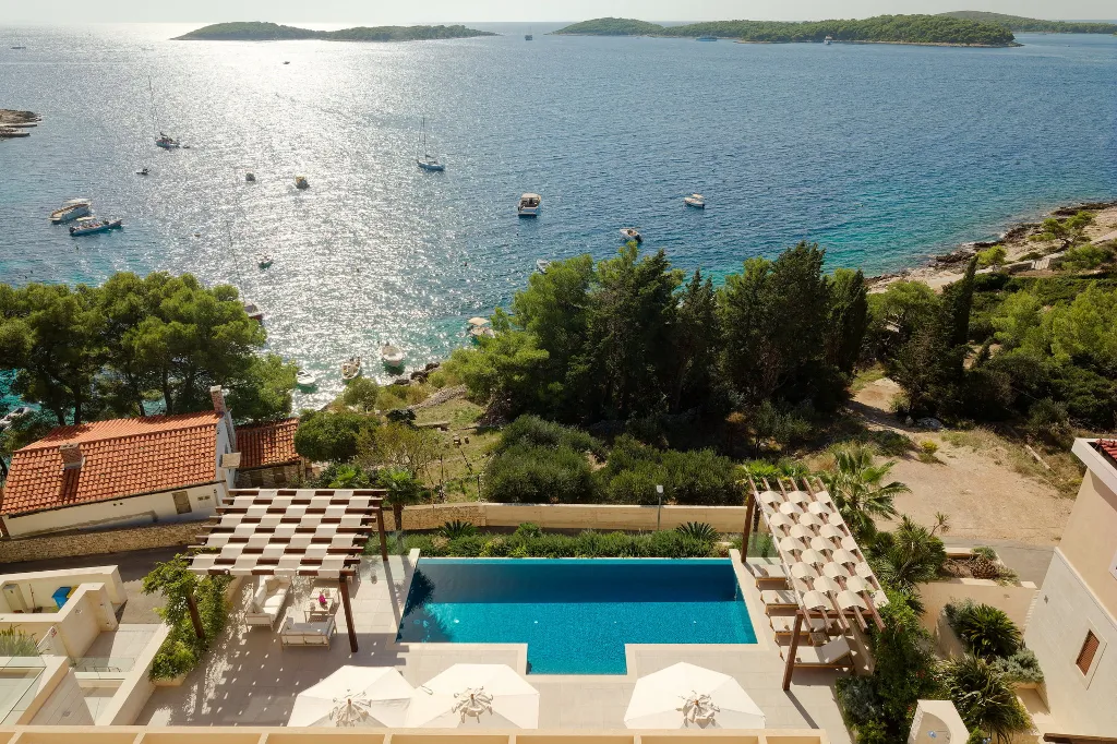 Seafront Villa Retreat with Pool in Hvar