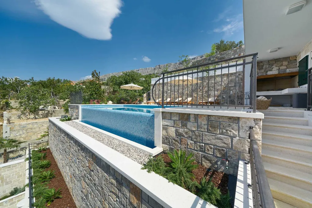 Coastal Stone Villa with Infinity Pool, Split