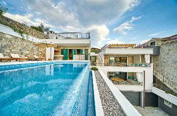 Coastal Stone Villa with Infinity Pool, Split