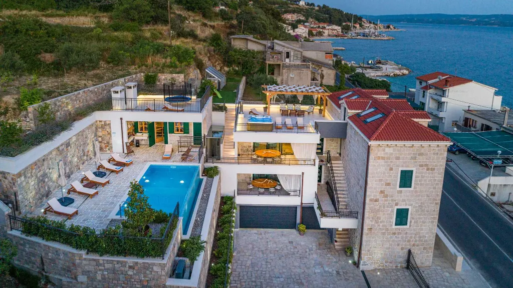 Coastal Stone Villa with Infinity Pool, Split