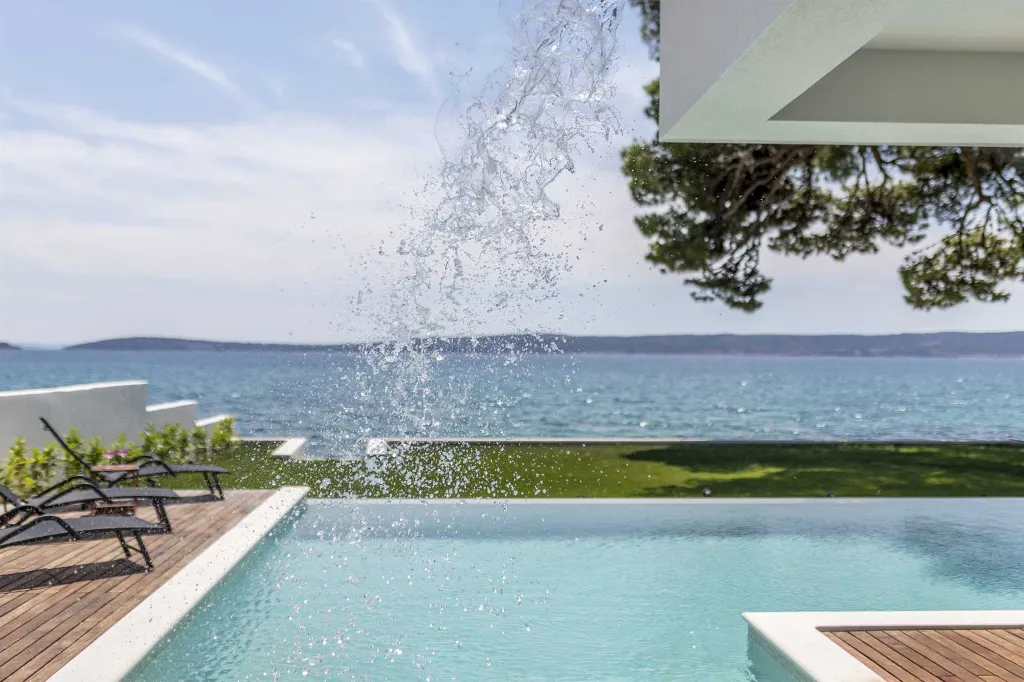 Seafront Family Villa with Pool in Kaštel Kambelovac