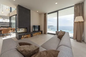 Seafront Modern Villa with Pool in Rogoznica