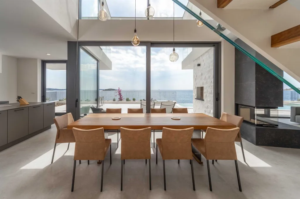 Seafront Modern Villa with Pool in Rogoznica