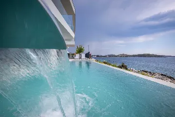 Seafront Modern Villa with Pool in Rogoznica